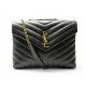 SAC A MAIN SAINT LAURENT LOULOU MEDIUM 574946 CUIR MATELASSE NOIR HAND BAG 2650€