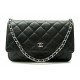 SAC A MAIN CHANEL WALLET ON CHAIN CUIR CAVIAR NOIR BANDOULIERE WOC HANDBAG 4100€