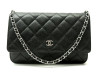 sac a main chanel wallet on chain cuir caviar noir