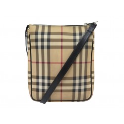 SAC A MAIN BURBERRY SACOCHE TOILE TARTAN CHECK BEIGE BANDOULIERE PURSE BAG 775€