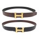 VINTAGE CEINTURE HERMES BOUCLE H 32MM 95 EN CUIR REVERSIBLE EPSOM BOX BELT 815€