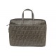 SACOCHE D'ORDINATEUR FENDI 7VA249 15" EN TOILE ZUCCA MARRON PC CANVAS BRIEFCASE