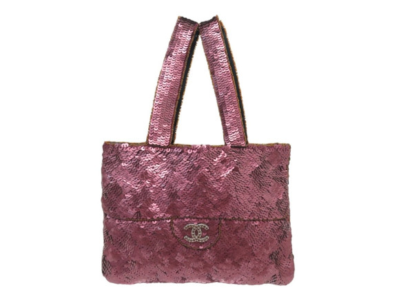 sac a main chanel logo cc timeless sequins