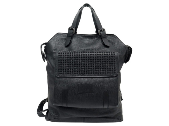 sac a dos christian louboutin spike en cuir graine