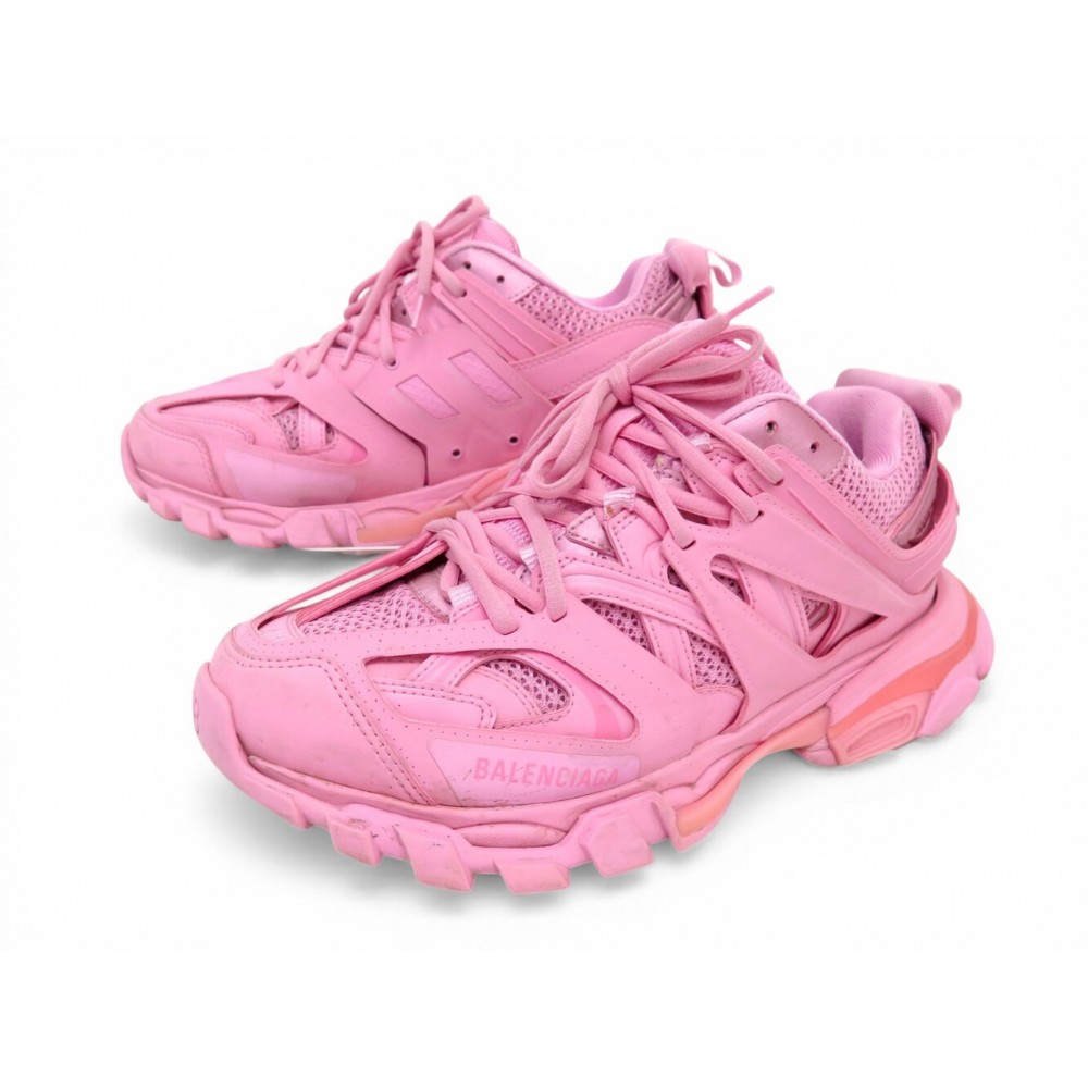 CHAUSSURES BALENCIAGA SNEAKERS TRACK 542536 BASKETS 41 42 NYLON ROSE SHOES 925€