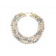 VINTAGE COLLIER CHANEL 3 RANGS DE PERLES NACRE & GRISES 1995 PEARLS NECKLACE