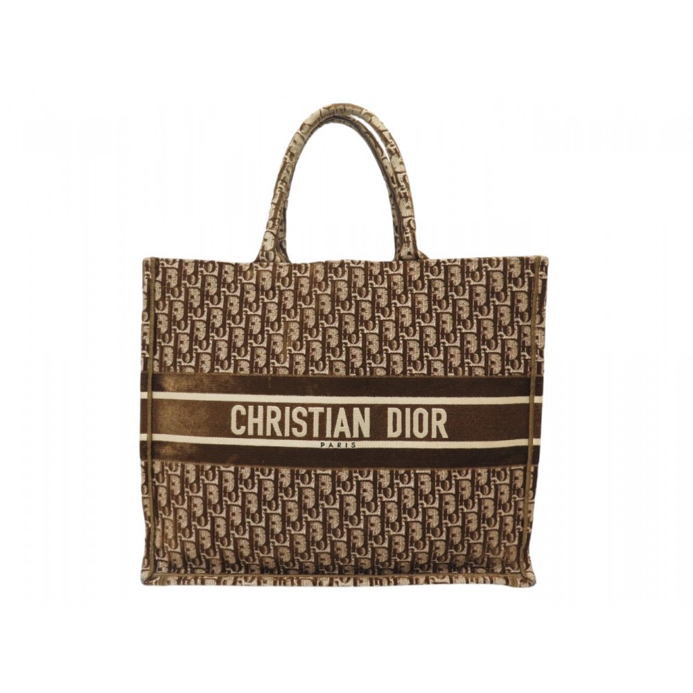 SAC A MAIN CHRISTIAN DIOR BOOK TOTE M1286ZWVF VELOURS OBLIQUE MARRON BAG 2800€