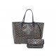 NEUF SAC A MAIN GOYARD SAINT LOUIS PM TOILE GOYARDINE NOIRE + POCHETTE TOTE BAG