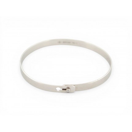 BRACELET DINH VAN SERRURE 335212 T17 EN OR BLANC 18K 12GR DIAMANT BANGLE 4900€