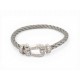 BRACELET FRED FORCE 10 GM MANILLE EN OR GRIS 18K 52 DIAMANTS 0B0050 ACIER 11500€