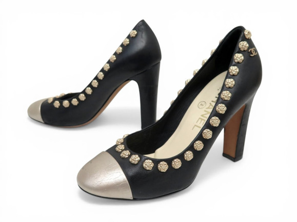 chaussures chanel camelias logo cc g30508 37 escarpins