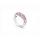 NEUF BAGUE CHAUMET GRAINS DE CAVIAR SAPHIRS MAUVE T50 OR BLANC 18K RING 7900€