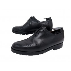 CHAUSSURES BERLUTI RICHELIEU NEW PHYSIO 0179 8 42 CUIR NOIR LEATHER SHOES 2100€