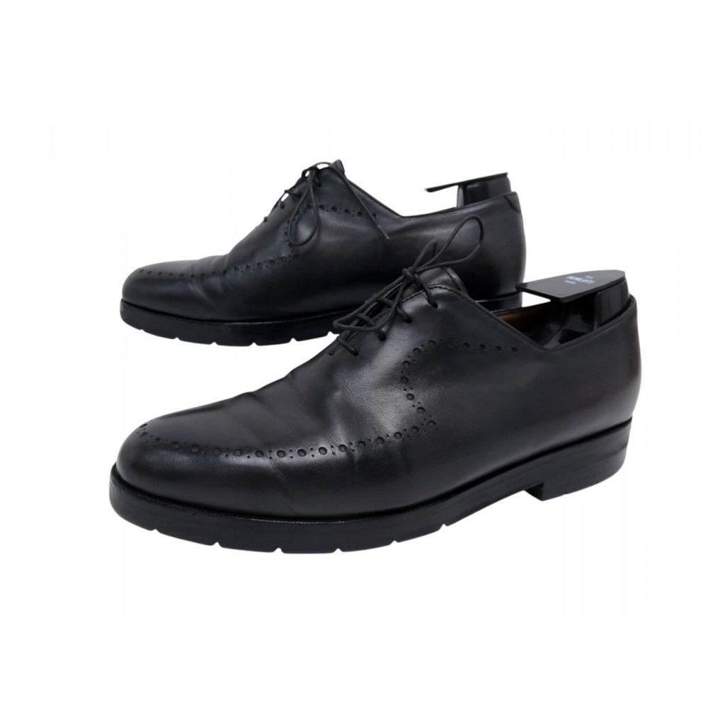 CHAUSSURES BERLUTI RICHELIEU NEW PHYSIO 0179 8 42 CUIR NOIR LEATHER SHOES 2100€