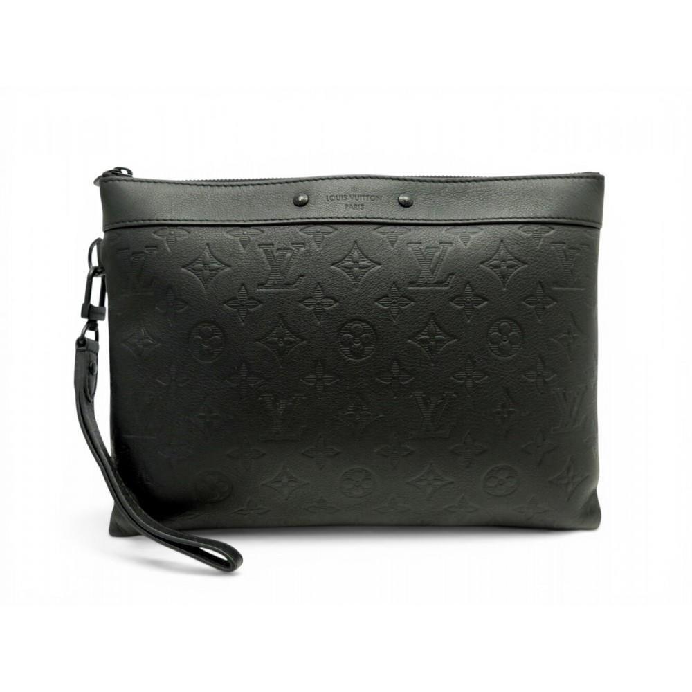 POCHETTE LOUIS VUITTON TO-GO MONOGRAM SHADOW M81570 CUIR NOIR CLUTCH BAG 1010€