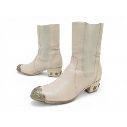 CHAUSSURES CHANEL G30046 BOTTINES PARIS-DALLAS COW-BOY SANTIAGS 36.5 BOOTS 1550€