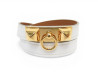 bracelet hermes rivale double tour 16.2cm en cuir