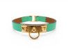 bracelet hermes rivale mini en cuir swift vert