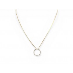 NEUF PENDENTIF EN OR JAUNE 18K 8 DIAMANTS BRILLANTS CHAINE HISTOIRE D'OR 9K 54CM