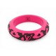 NEUF BRACELET LOUIS VUITTON LEO MONOGRAM BANGLE LOGO LV EN BOIS LAQUE ROSE 435€