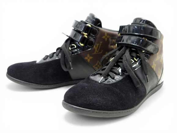 chaussures louis vuitton move up 38 en cuir toile