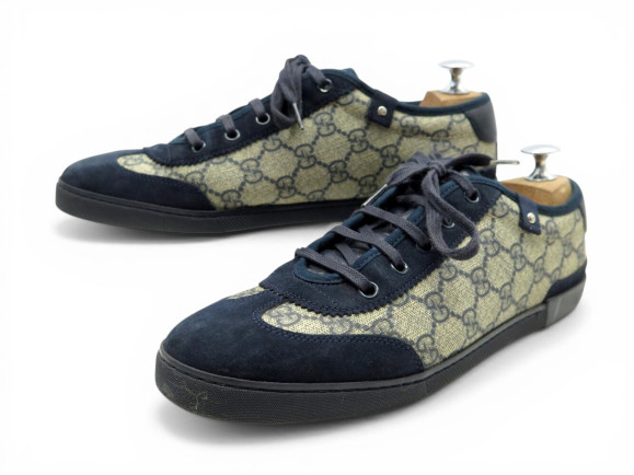chaussures gucci baskets 246338 en toile monogramme
