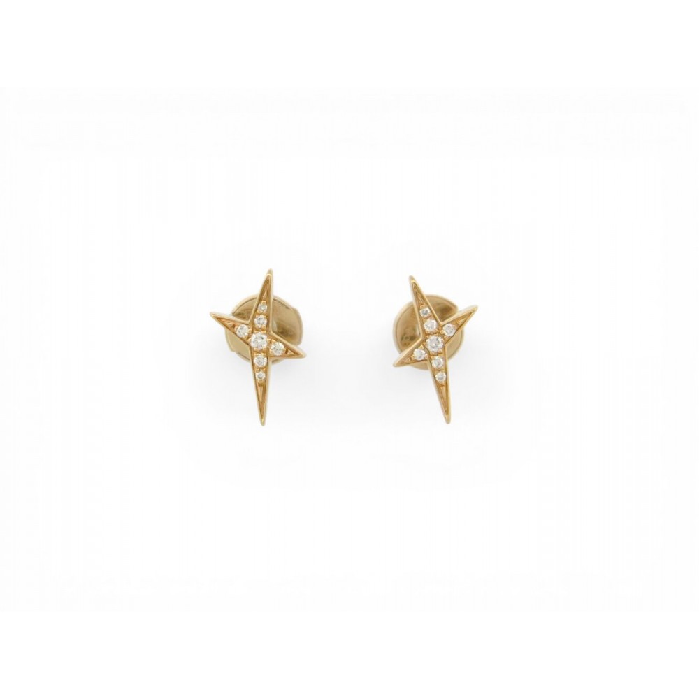 NEUF BOUCLES D'OREILLES MAUBOUSSIN FRENCH VALENTINE OR JAUNE 18K DIAMANTS 1560€