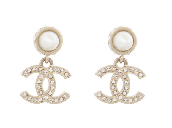 boucles d'oreilles chanel pendantes logo cc