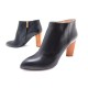 NEUF CHAUSSURES YVES SAINT LAURENT 37.5 BOTTINES LOW BOOTS CUIR NOIR SHOES 745€