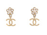  boucles d'oreilles chanel logo cc pendantes