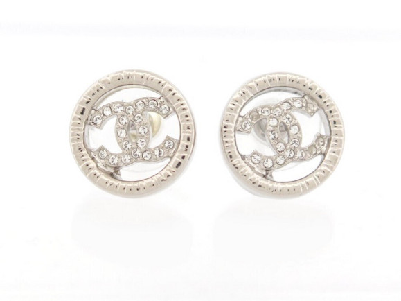 boucles d'oreilles chanel 2022 logo cc strass en
