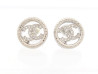 boucles d'oreilles chanel 2022 logo cc strass en