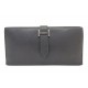 PORTEFEUILLE HERMES BEARN EN CUIR CHEVRE MYSORE GRIS PORTE MONNNAIE WALLET 3650€