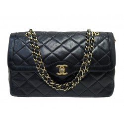 VINTAGE SAC A MAIN CHANEL DIANA CUIR MATELASSE NOIR BANDOULIERE HAND BAG 8000€