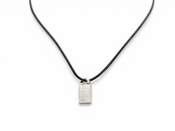  collier christian dior pendentif gourmette en or