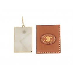 NEUF PENDENTIF MIROIR CELINE 46T393BBR ETUI EN CUIR LOGO TRIOMPHE PENDANT 650€