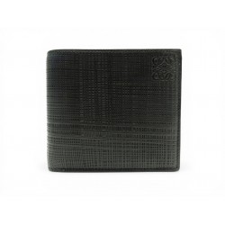 NEUF PORTEFEUILLE LOEWE 211677 EN CUIR NOIR PORTE MONNAIE CARTES WALLET NEW 450€