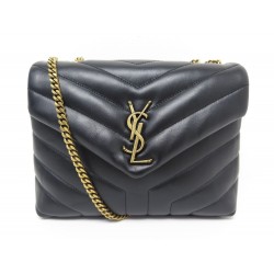 NEUF SAC A MAIN YVES SAINT LAURENT LOULOU SMALL 494699 NOIR MATELASSE BAG 2300€