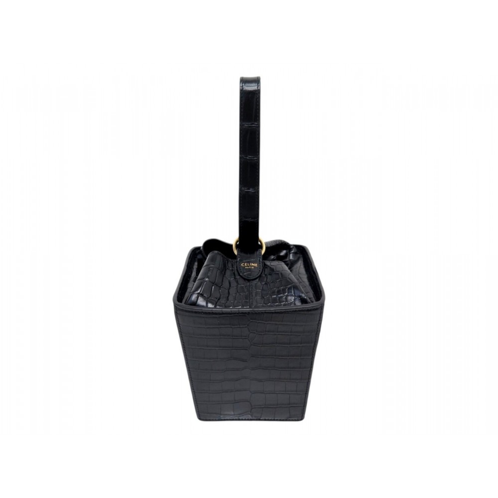 NEUF RARE SAC A MAIN CELINE STRAP BOX AVEC DRAGONNE EN CUIR DE CROCODILE 12000€