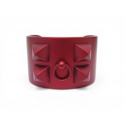 NEUF BRACELET HERMES MANCHETTE COLLIER DE CHIEN T3 16CM SUNSET ROUGE BANGLE 630€
