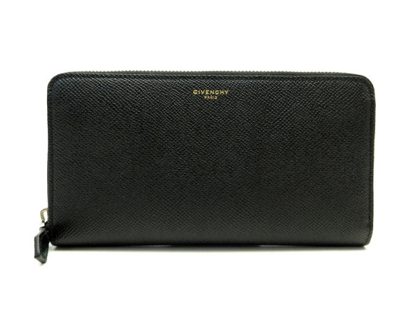portefeuille givenchy pandora en cuir graine noir