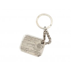 NEUF PORTE CLES BERLUTI PLAQUE GRAVEE SCRITTO KR007 ACIER PALLADIE KEY RING 450€