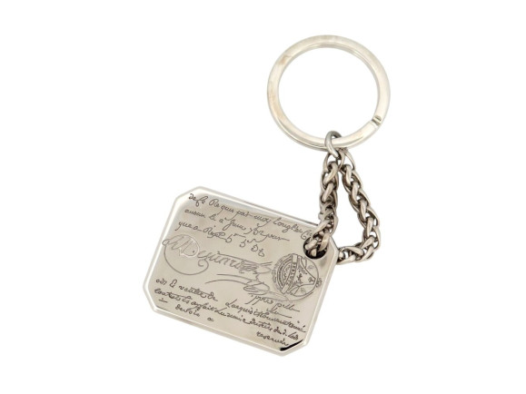  porte cles berluti plaque gravee scritto kr007
