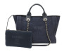 sac a main chanel deauville shopping pm en toile noir