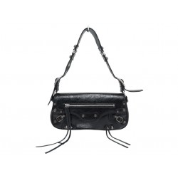 NEUF SAC A MAIN BALENCIAGA 562481 LE CAGOLE SLING PM CUIR NOIR POUCH BAG 1875€