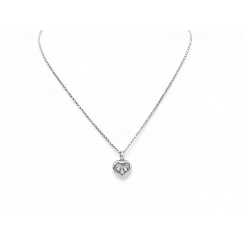 COLLIER CHOPARD HAPPY DIAMONDS ICONS 794611 3 DIAMANTS EN OR 18K NECKLACE 3890€