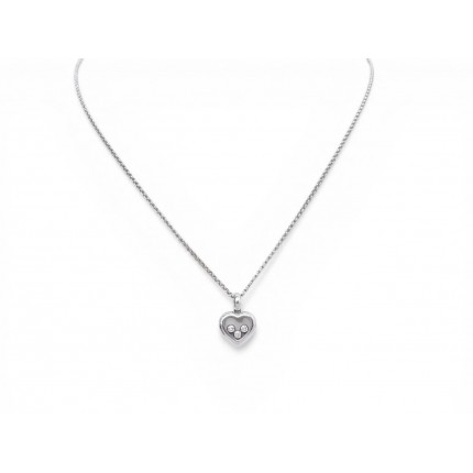COLLIER CHOPARD HAPPY DIAMONDS ICONS 794611 3 DIAMANTS EN OR 18K NECKLACE 3890€
