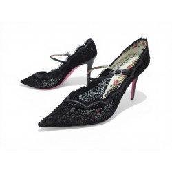 CHAUSSURES GUCCI PIZZO VENICE 488328 42 ESCARPINS EN DENTELLE NOIRE SHOES 950€