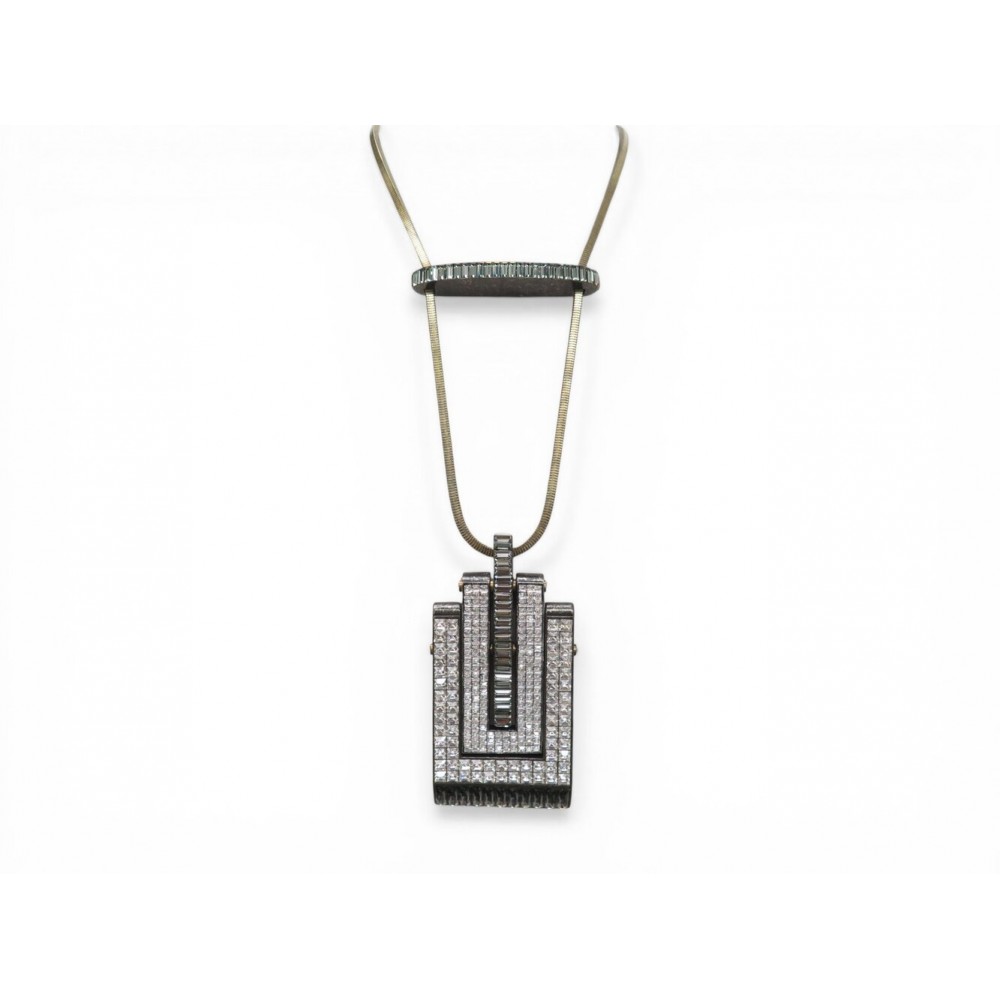 COLLIER LANVIN PENDENTIF CRISTAL AW-CJHF2H-DIAM-H14 METAL STRASS NECKLACE 2490€