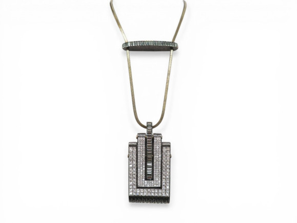 collier lanvin pendentif cristal aw cjhf2h diam h14